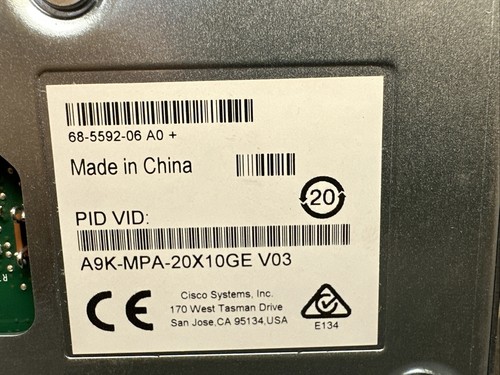 Cisco A9K-MPA-20X1GE | Module 20-port 1-Gigabit Port Adapter - Picture 7 of 7