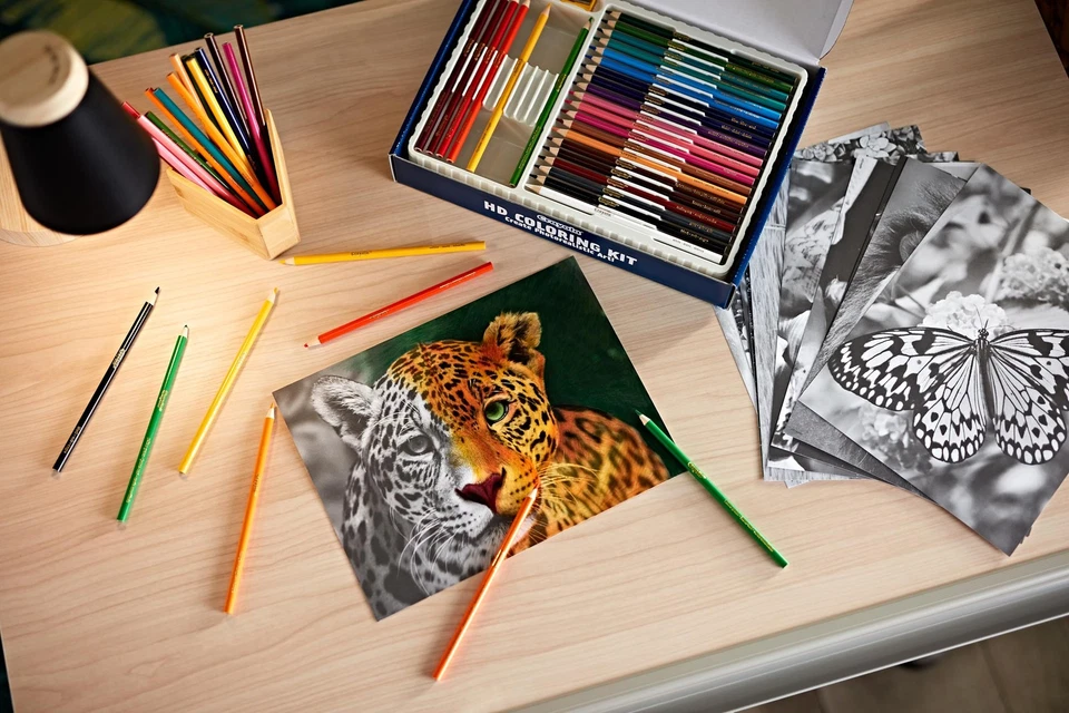 Crayola HD Coloring Kit for Adults & Teens, 30 Colored Pencils, 20 Premium Pages - Image 3 of 4