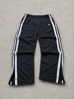 Nike Sporthose | Vintage 2000er | Schwarz Weiß Gestreift Athleisure | Gr. S
