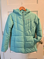 TEAL Columbia Girls Katelyn Crest Hooded Jacket Size XL 18/20 Women's S w/fur