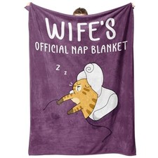  Valentines Wife Gifts from Husband - Gifts for Her Blanket, 60"x50" Purple