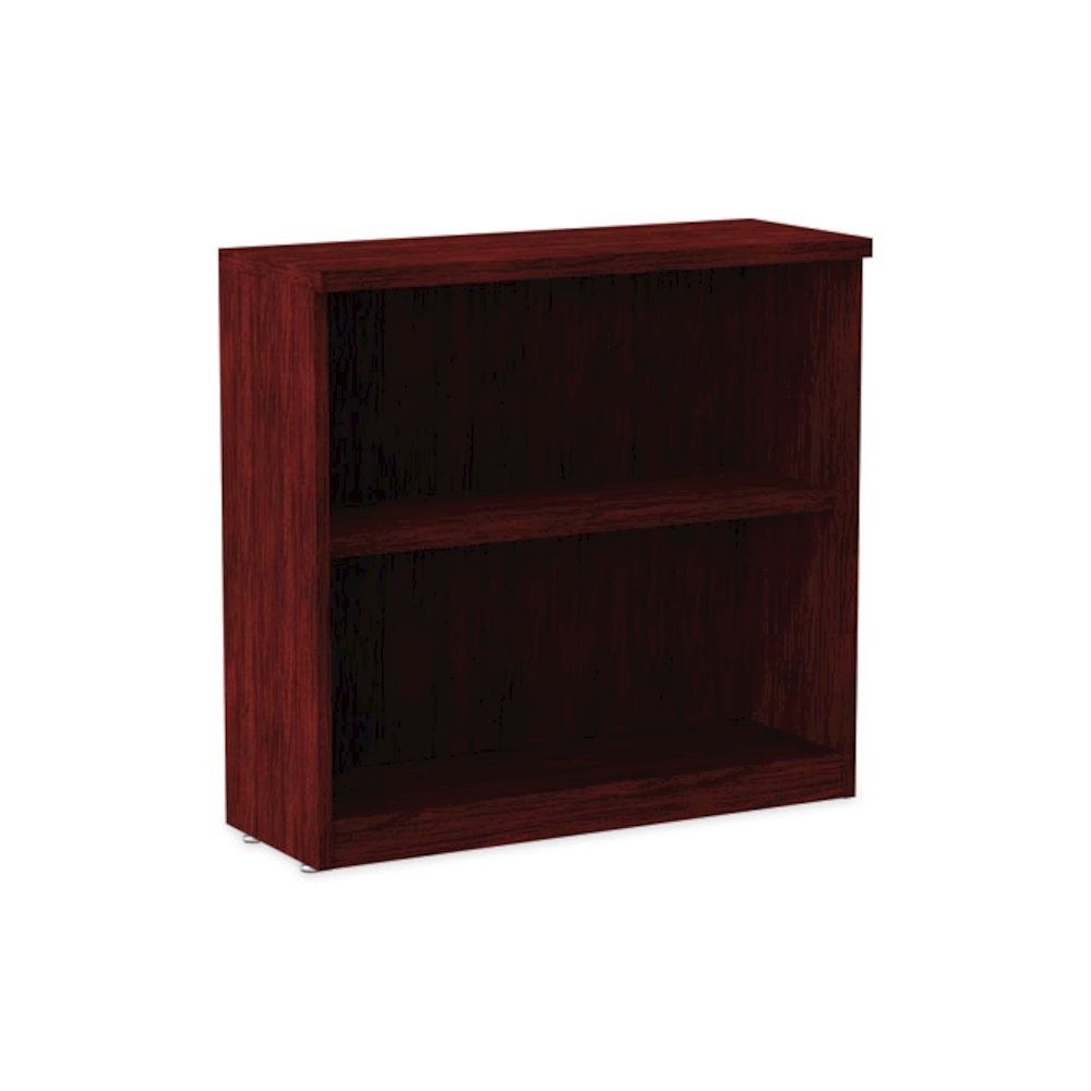 Alera Valencia Series Bookcase, Two-Shelf, 31.75w x 14d x 29.5h, Mahogany
