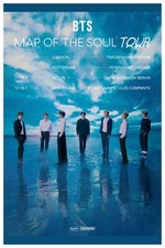 BTS Map Of The Soul Tour Poster London Rotterdam 12x8in Metal Sign Poster