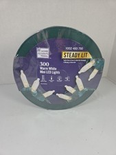 Home Accents Holiday 300-Light LED Mini Constant-On White String Lights