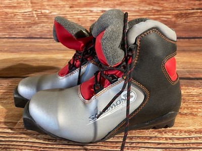 Salomon Snow Kids Cross Country Ski Boots Size EU35.5 US3.5 SNS Profil S89