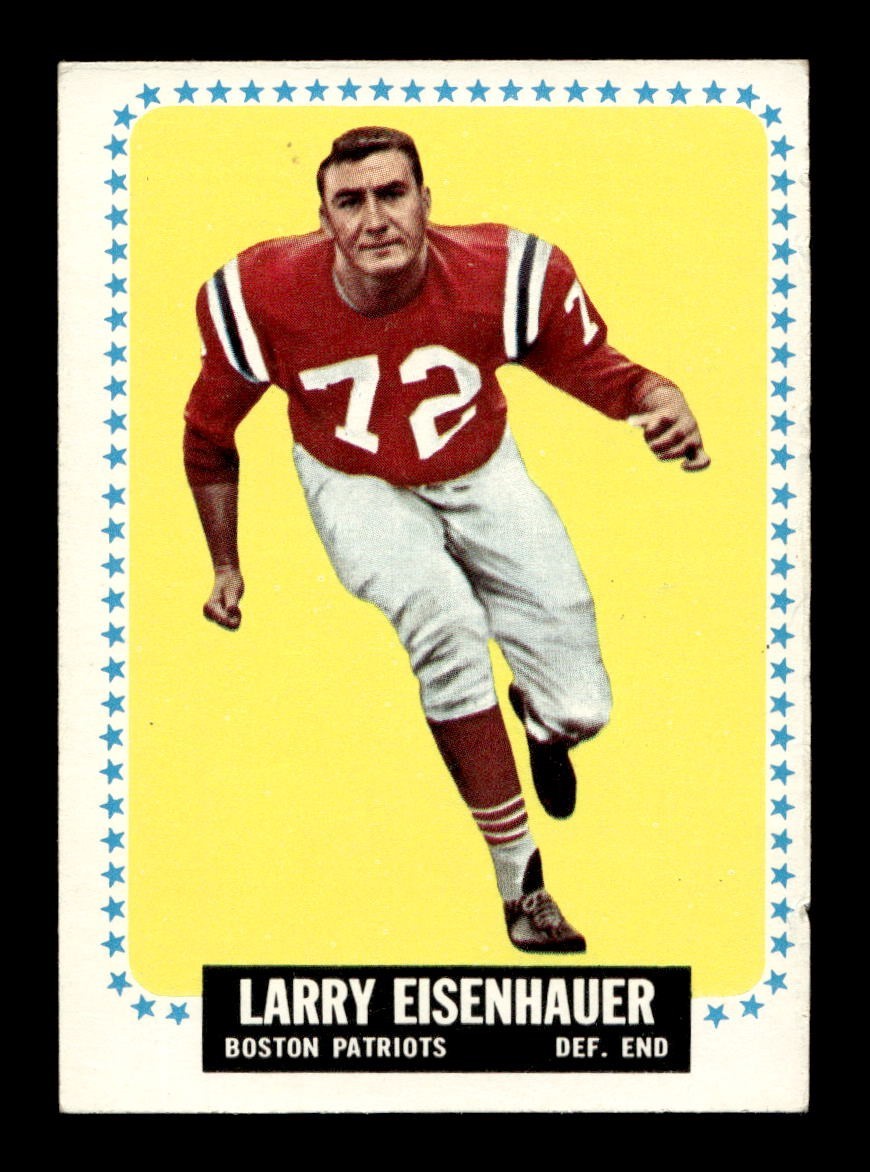 Larry Eisenhauer #8 Football Cards 1964 Topps trading card — raw and PSA graded price guide