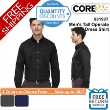    CORE365 Men's Tall Operate Long Sleeve Twill Dress Shirt Up To 5XLT 88193T