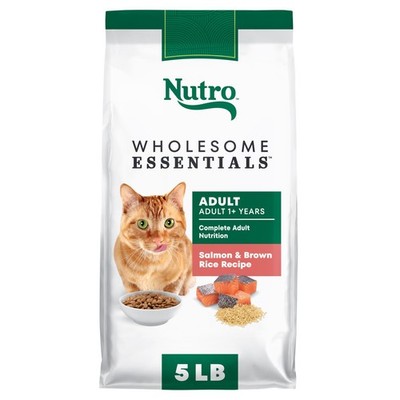 Nutro Wholesome Essentials Dry Cat Food, Adult 5 Pound (Pack of 1), Salmon