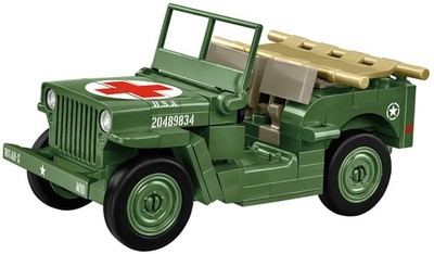 COBI JEEP WILLYS MB MEDICAL CAR 130pcs 1:35 BUILDING BLOCKS NEW IN BOX SET 2295