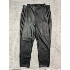 Old Navy Faux Leather Pants Womens 16 Extra High Rise Skinny Black NWT 16-REG