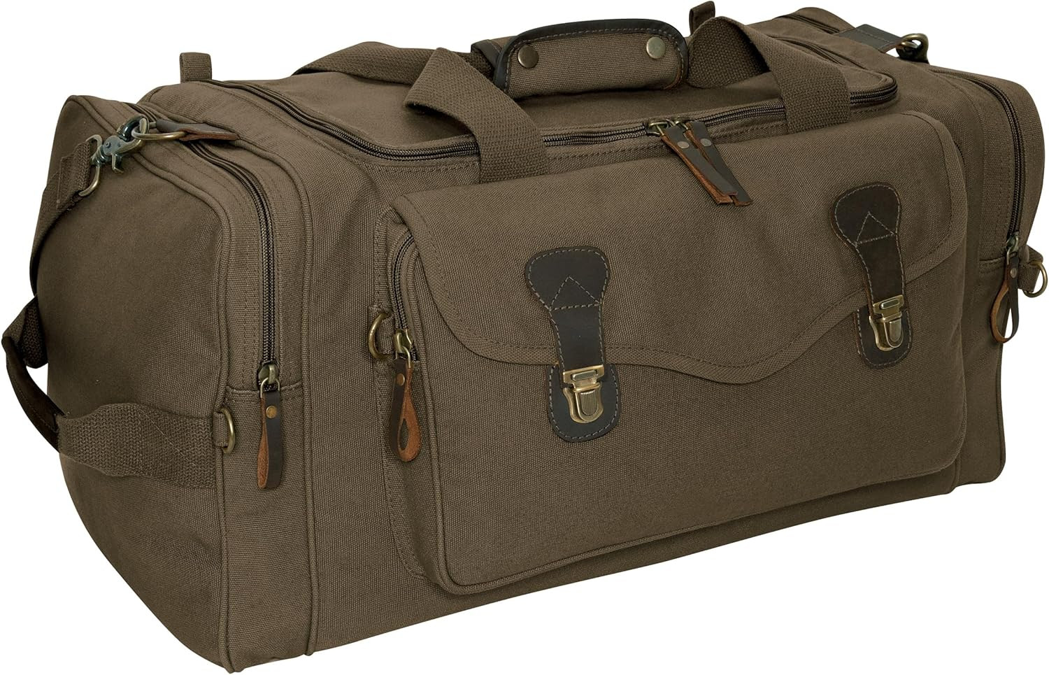 Spacious rugged canvas duffel bag - perfect for weekend getaways