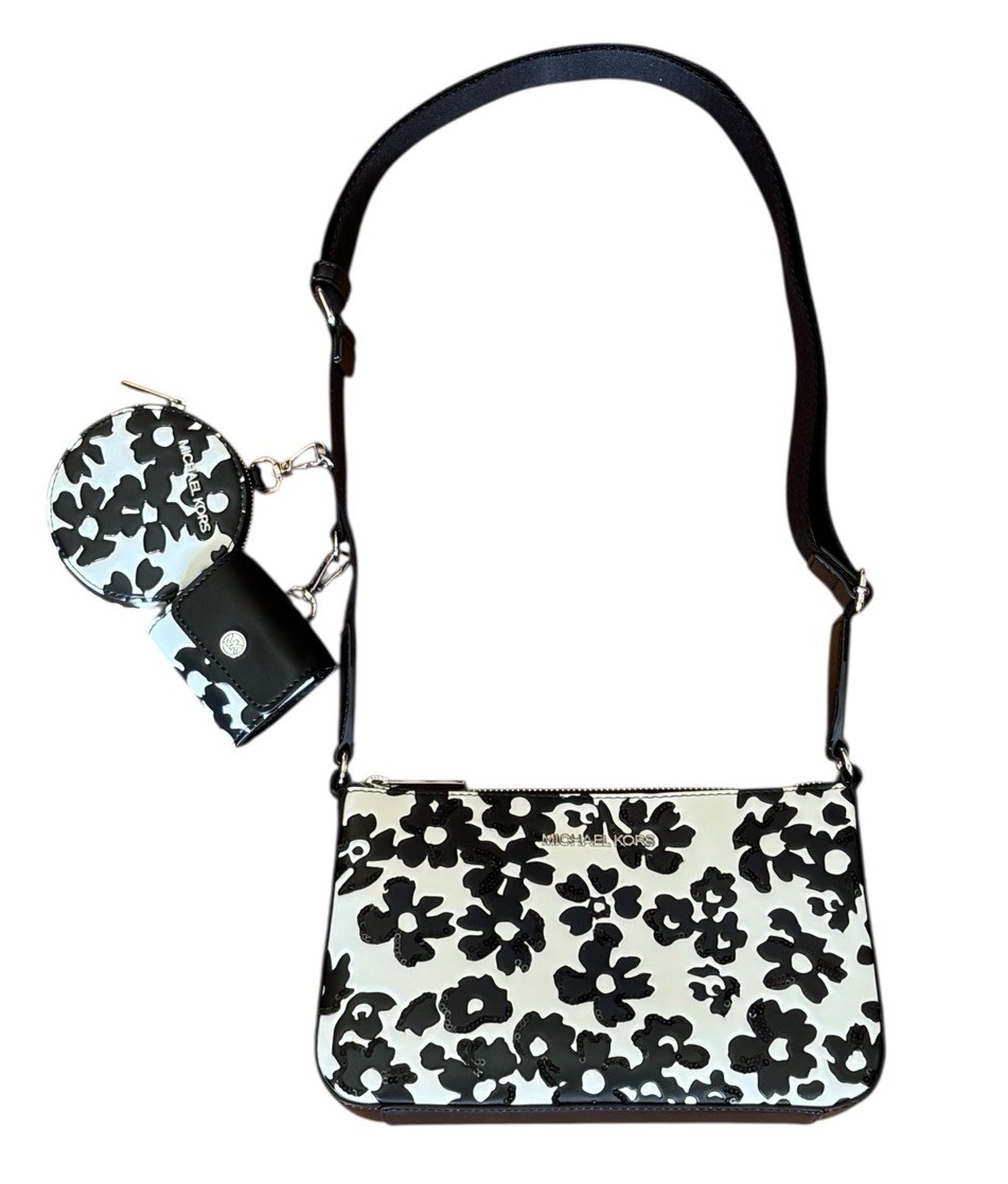 MICHAEL KORS JET SET TRAVEL SMALL CROSSBODY BAG TECH ATTACHED