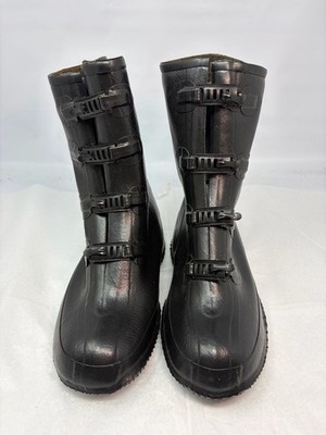 Vintage B.F. Goodrich Zipperless 4 Buckle Rubber Rain Overshoes Galoshes kids 1