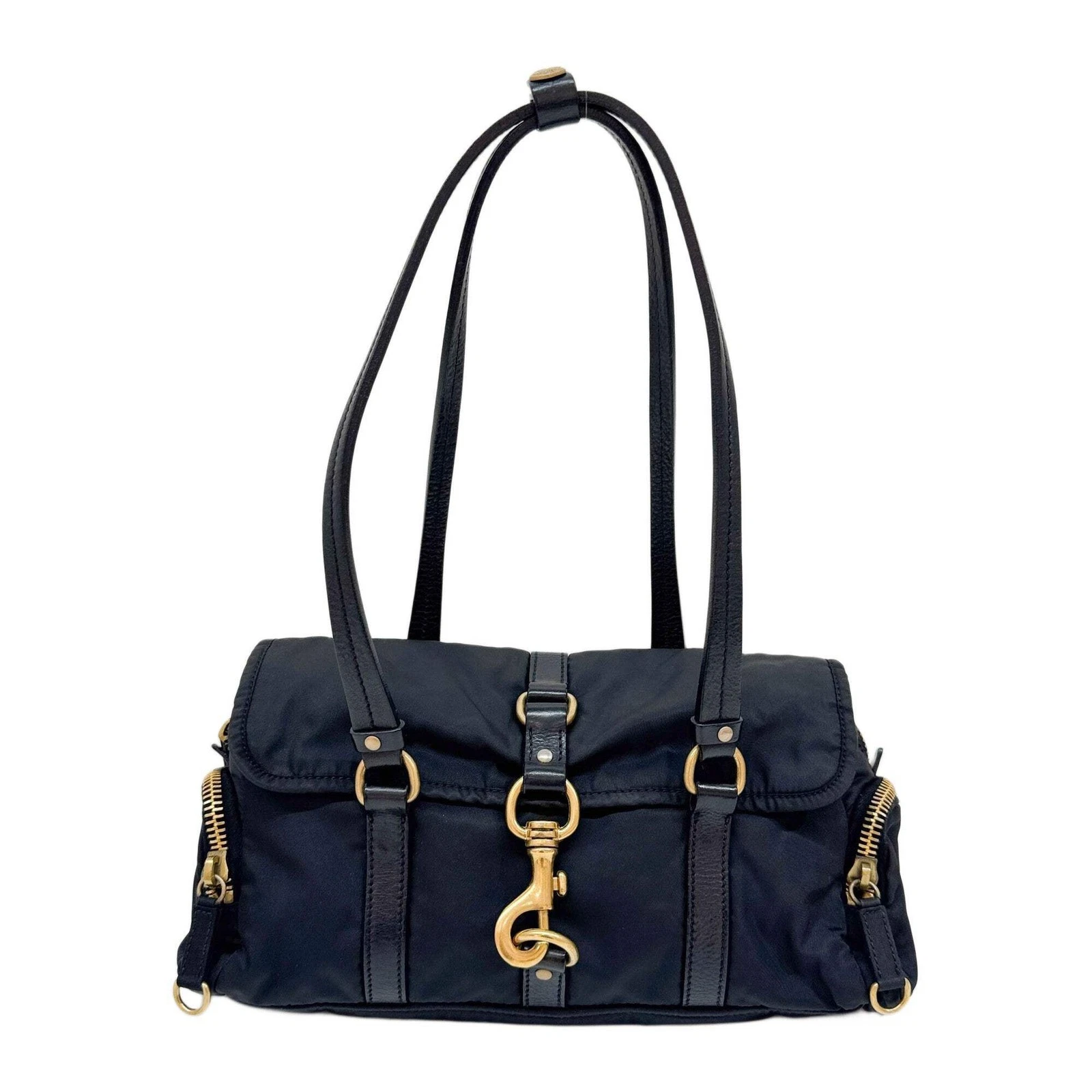 Miu Miu — MIU MIU Black Nylon Shoulder Bag