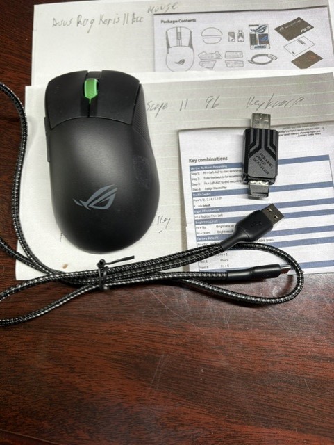 ASUS ROG Keris II Ace Wireless Gaming Mouse, 54g Lightweight, AimPoint Pro 42K
