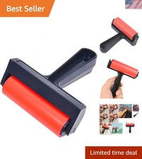 4-Inch Durable Rubber Brayer Roller for Printmaking  Arts Crafts - Lightweight