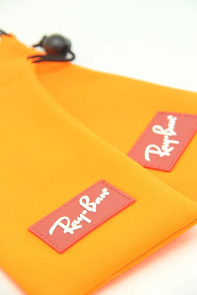 LOTE DE 2 NUEVOS RAY BAN NARANJA AUTÉNTICO GAFAS GAFAS GAFAS ESTUCHE BOLSA SOLAMENTE Foto 2 de 2