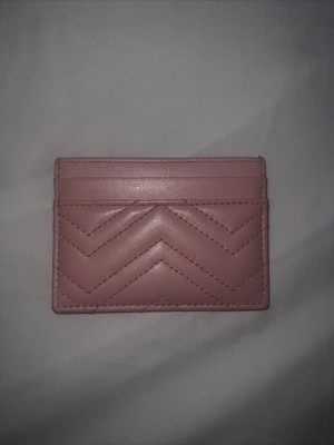 Gucci GG Marmont Card Case Peach/Pink