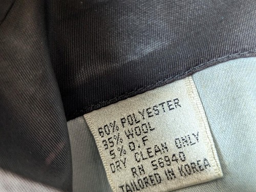 vintage TWEED double brested BLAZER jacket 40R charcoal WOOL ivy league PREPPY - Picture 7 of 13