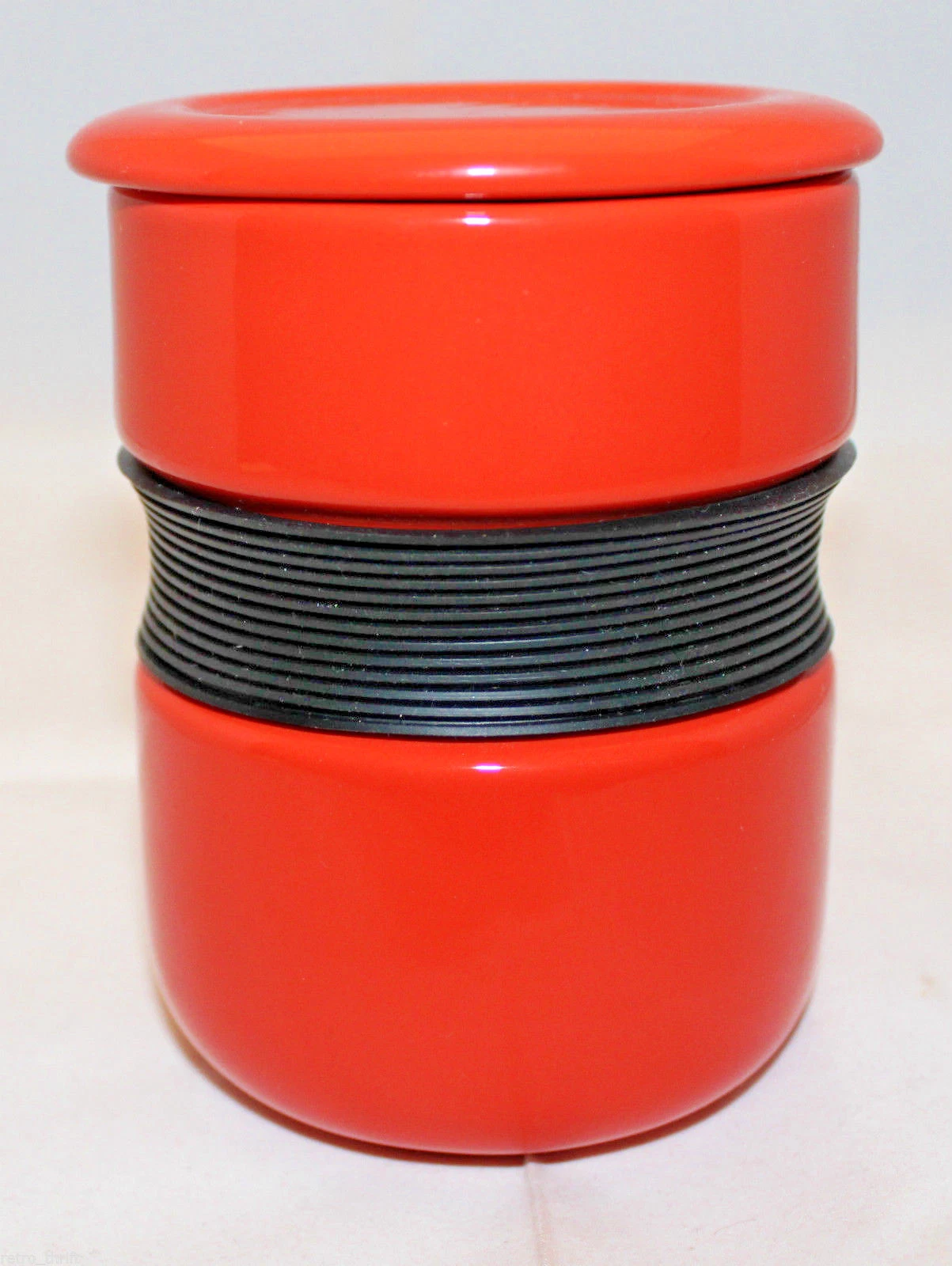 David's Tea Forlife Curve Asian Style Tea Cup Lid NO Infuser Orange Black 12oz
