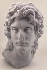 GREEK SCULPTURE HELLENISTIC RULER 7.3 INCH/185 MM, MUSEUM REPRODUCTION