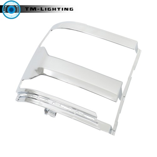 Chrome Headlight Bezel Cover For Chevy Silverado 1500 2016 2017 2018 Right Side - Picture 2 of 10
