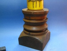 Alter Kerzenständer, Eichenholz 300 Jahre alt aus 200 J. Bauernh, H 16,5 D 12 cm