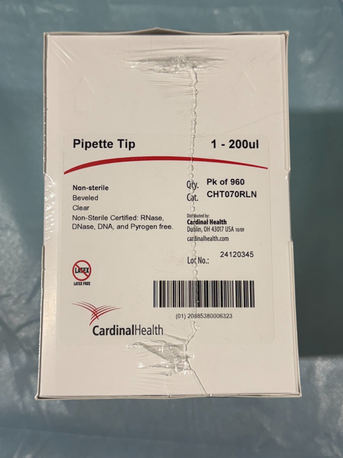 Cardinal Health CHT070RLN Pipette Tip (1-200uL) (BOX OF 960)