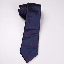 CD Monogram Necktie Navy Red Logo Pattern Luxe Minimalism Executive Core