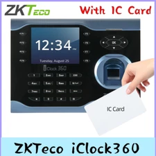 ZKTeco iClock360 TCP/IP Biometric Fingerprint Attendance System Time Clock +IC