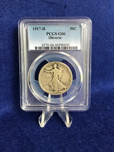1917-D Obverse Mint Mark Walking Liberty Half Dollar 50c *PCGS G6 Good*