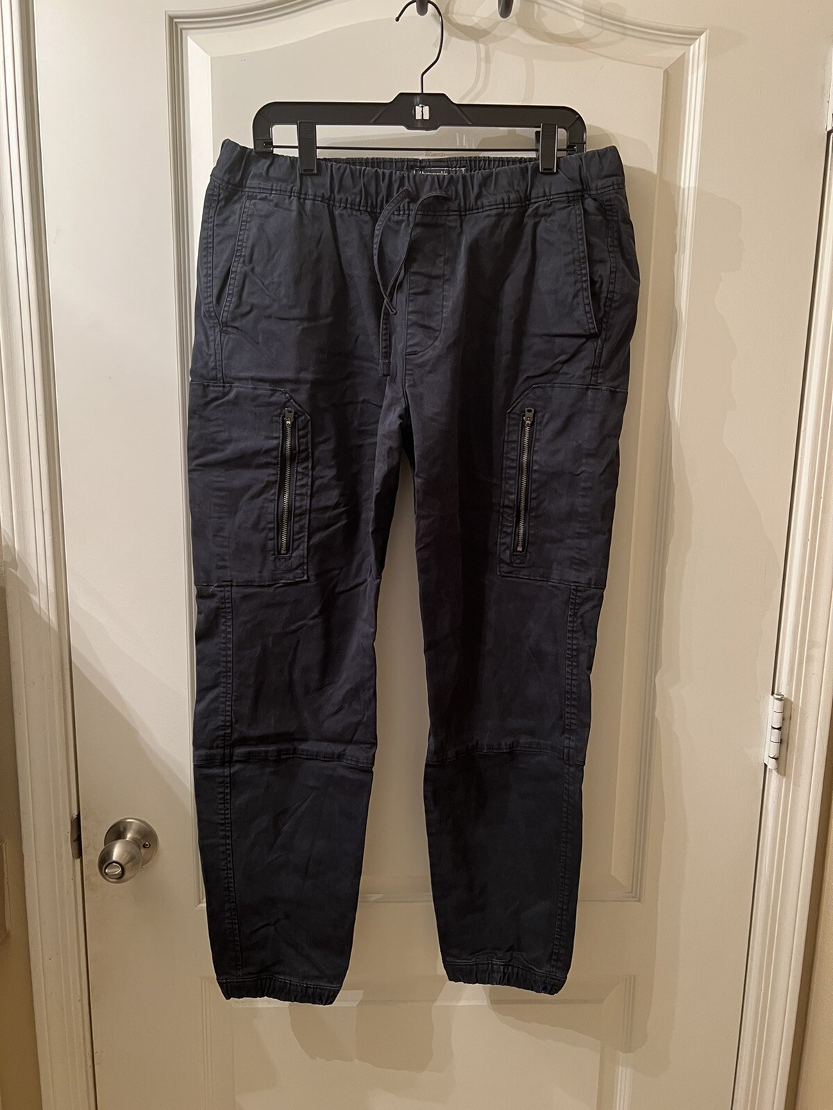 abercrombie fitch cargo jogger pants Navy Blue Pre Ow… Gem