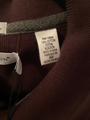 NWT Men's Alex Cannon Brown Button Collared Pullover 100% Cotton