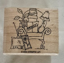 Stampin up 2004 Moving Homes Wood Rubber Stamp
