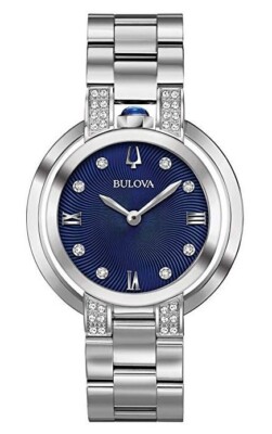 Bulova Women's Classic Quartz Gemmed Silver Stainless Steel Watch