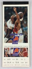NBA 1996 Phoenix Suns Phantom Playoff Basketball Ticket Booklet-9 Games