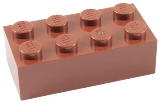 ☀️100 NEW LEGO 2x4 REDDISH BROWN Bricks (ID 3001) BULK Parts star wars city town - Image 2 of 2