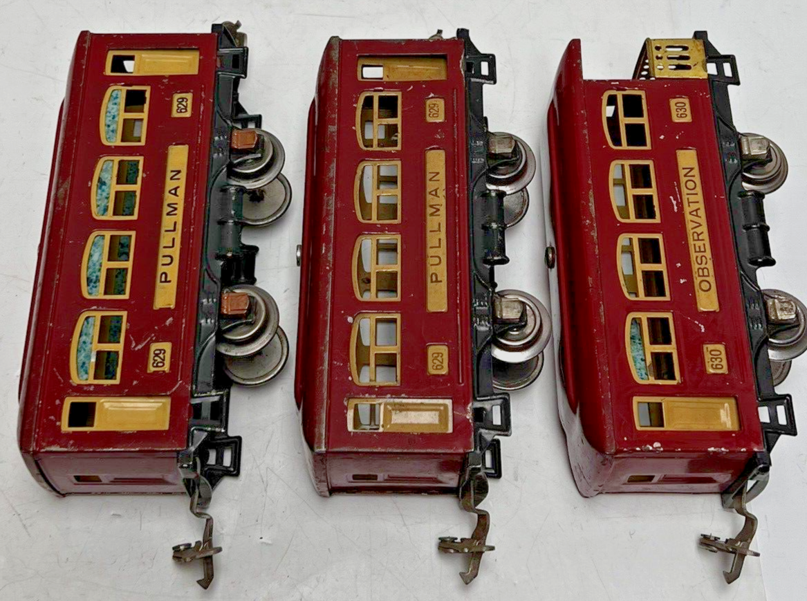 LIONEL PREWAR O GAUGE TRAIN SET 248 ELECTRIC & 2629 & 630