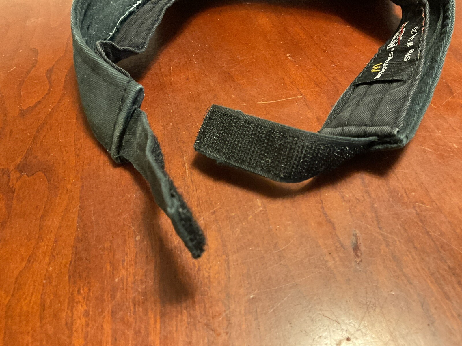 McDonald’s Visor Hat Black Hook Loop Adjustable 3… - image 4