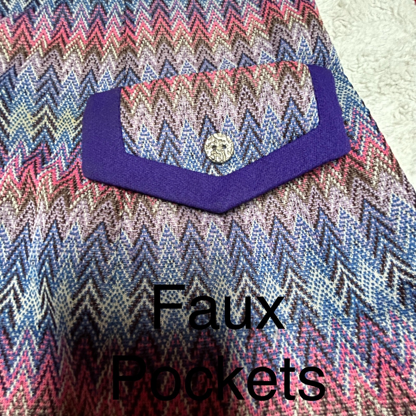 Vintage 40's Custom Size Nelly Don Multicolor Chevron Single Breasted Blazer