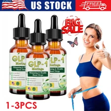 1/3X Herbal GLP-1 Moringa Slimming Health Boost Drops Liquid For Weight Loss US⚡