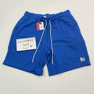 $50 Mens Size L Puma TMC Every Day Hussle 8'' Sweatshorts 533687 03 Royal Large