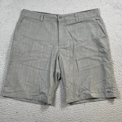 O'Neill Shorts Mens 38 Herringbone Striped Flat Front Graphic Logo - 第 4/10 張圖片