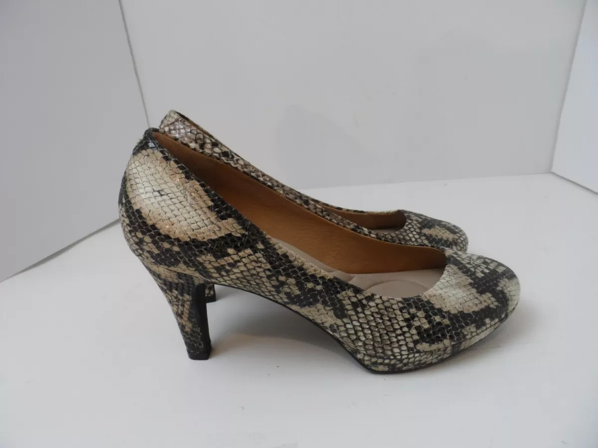 Clarks sales snakeskin heels