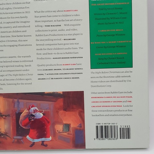 Artist Autographed Book Night Before Christmas w Cassette Read by Meryl Strep - Picture 15 of 24
