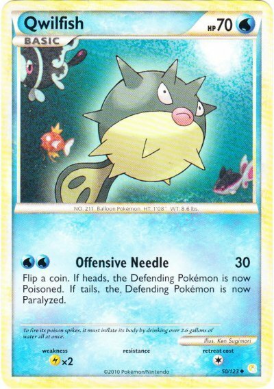 Qwilfish - 50/123 - Uncommon x1 - Lightly Played - HeartGold SoulSilver