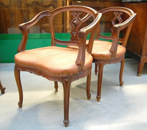 Coppia di piccole poltrone poltroncine a pozzetto barocchette | eBay