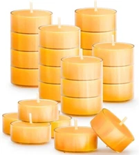 9pcs Natural Beeswax Tealight Candles Handmade 4 Hours Each - Made In USA