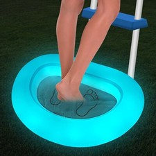 Inflatable Pool Foot Bath Basin with Colorful Lights