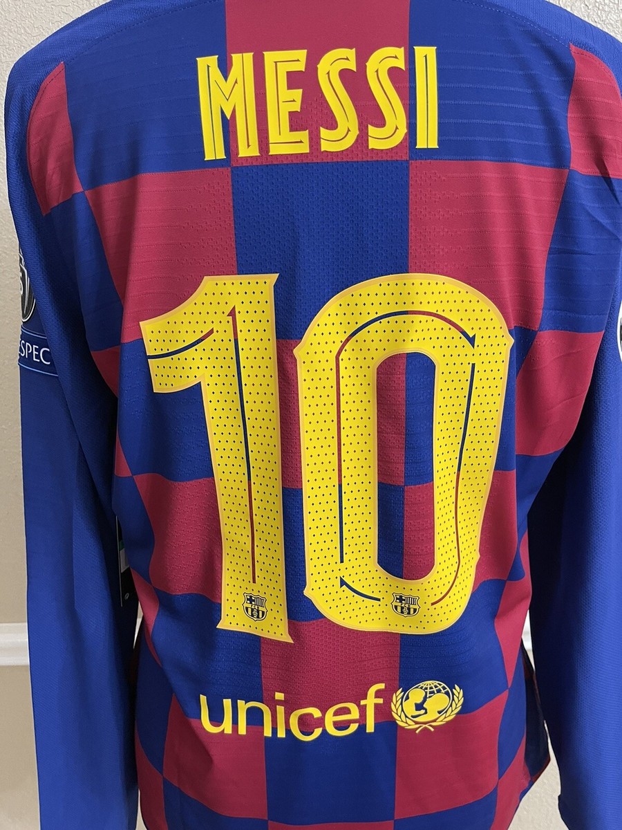 Barcelona Messi CL Argentina Player Issue Jersey Nike